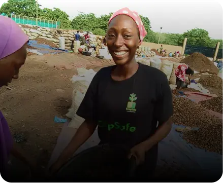Women supported in the shea industry.